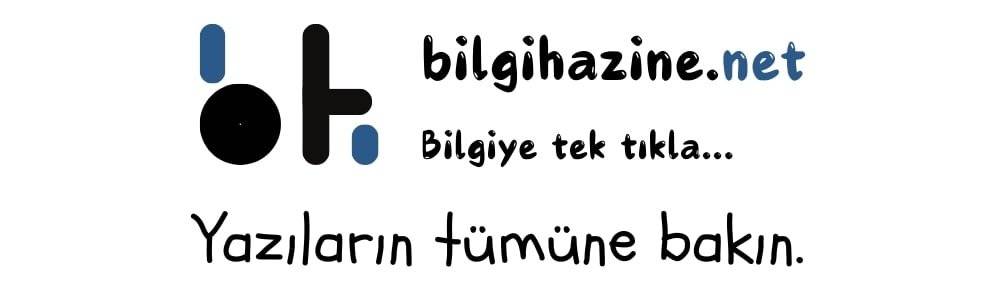 Üstünde "bilgihazine.net" logosu, aşağısında "Yazıların tümüne bakın." yazısı var.